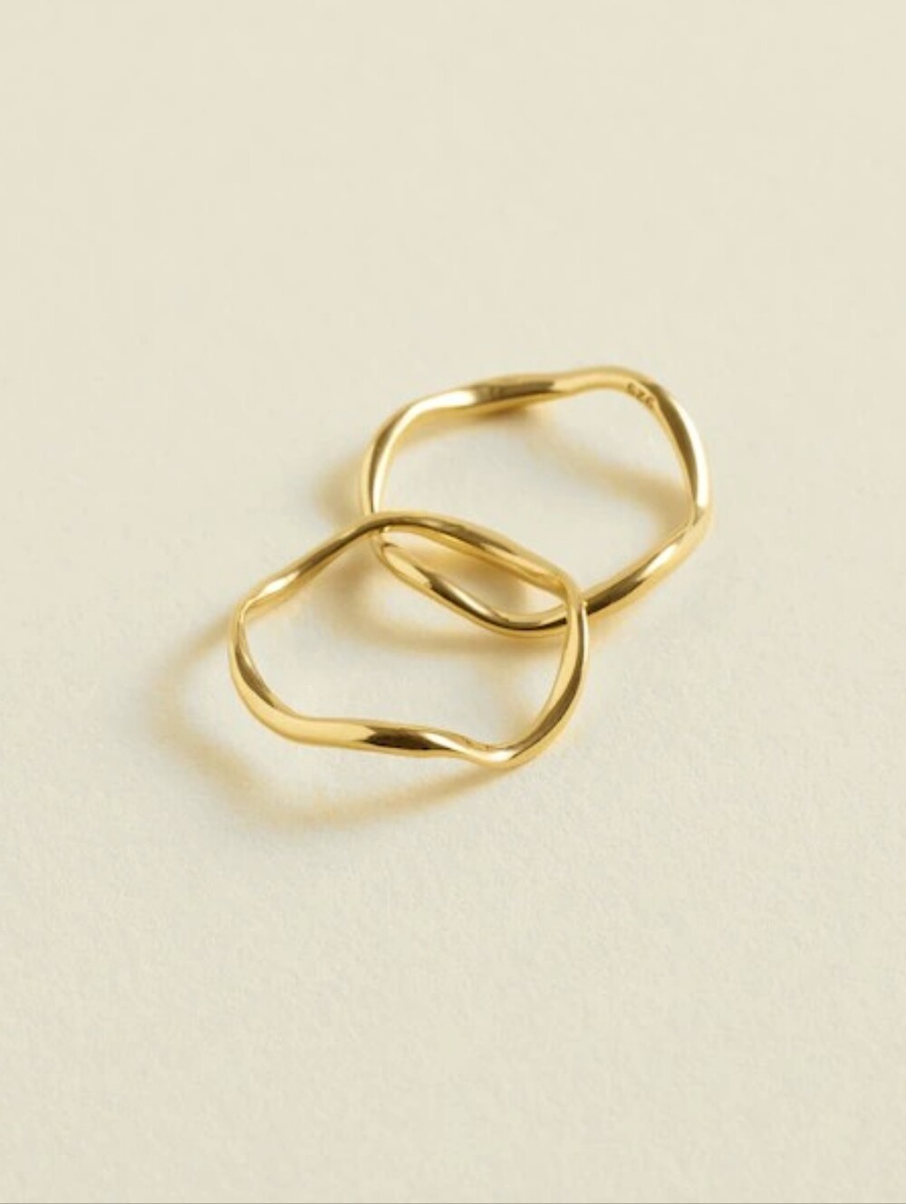 Madewell Twisted Gold Tone Stackable Rings - Picture 1 of 3